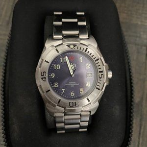 Men's chain link Roots watch - 7" band, glow in the dark